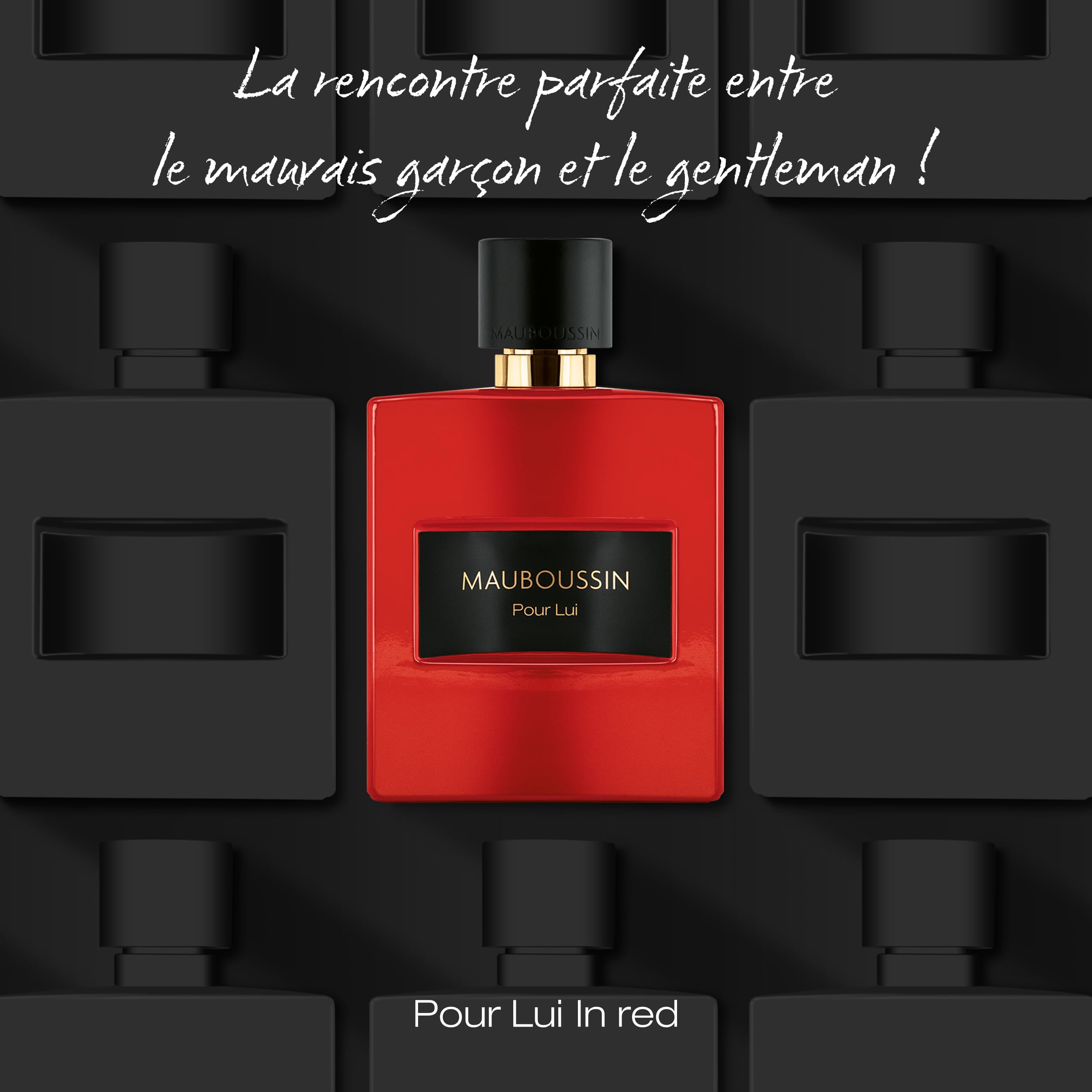 Mauboussin - Pour Lui In Red 100ml + 20ml (Travel Spray) - Eau de Parfum Homme - Senteur Boisée & Épicée