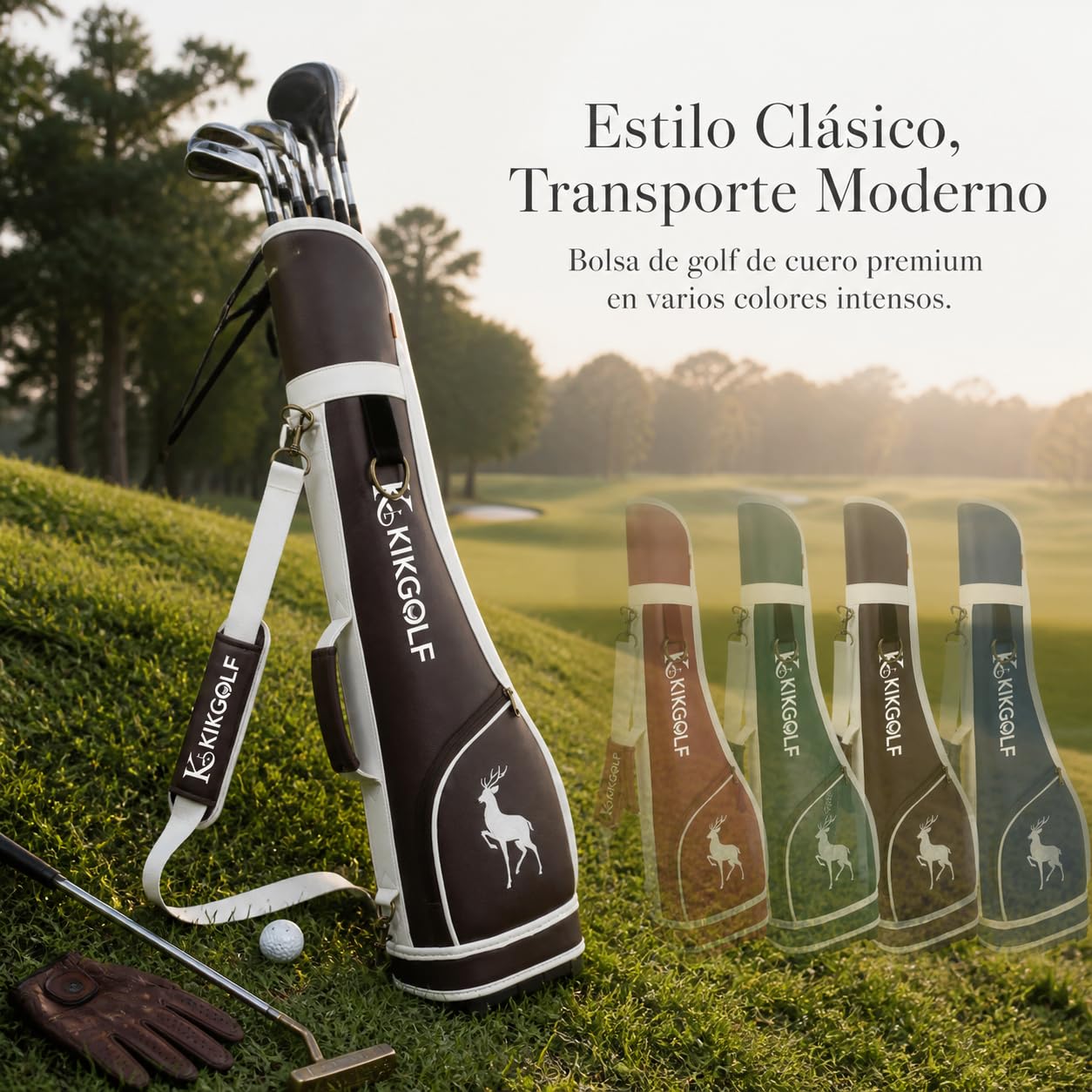 Bolsa Golf Impmeable, Marrón Oscuro