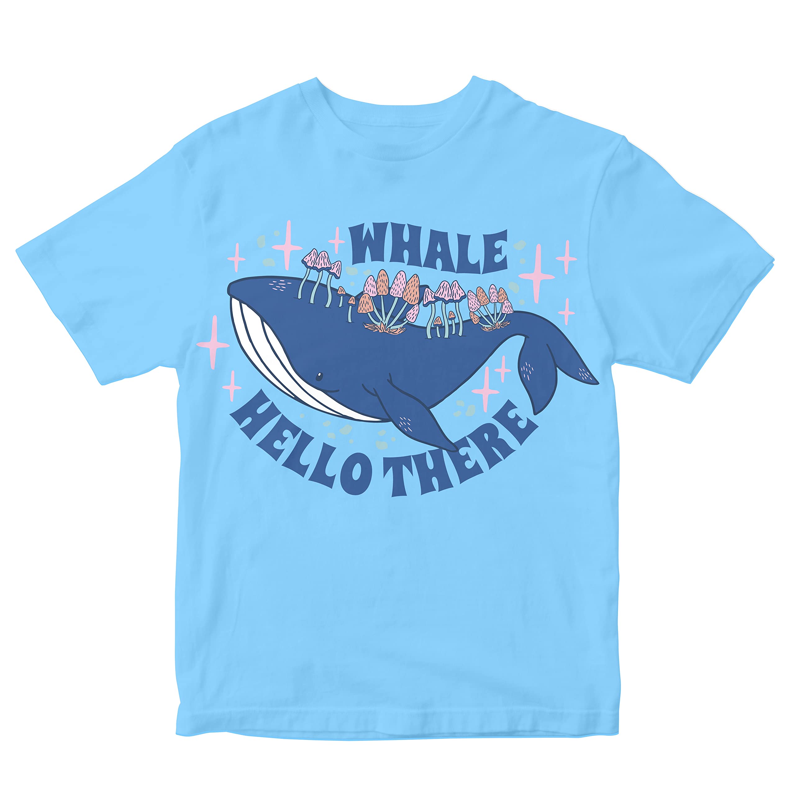 Heybroh Boys' T-Shirt Whale Hello There 100% Cotton Boy's Girl's Regular Fit Unisex T-Shirt