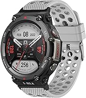 Vista 6 de Lamshaw Compatible con Amazfit T-Rex 2 bandas, correa de repuesto de silicona deportiva con hebilla de metal compatible con Amazfit T-Rex 2 Smart