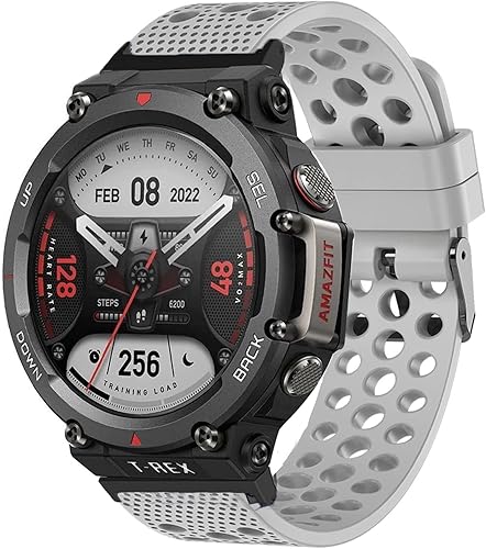 Miniatura 6 de Lamshaw Compatible con Amazfit T-Rex 2 bandas, correa de repuesto de silicona deportiva con hebilla de metal compatible con Amazfit T-Rex 2 Smart