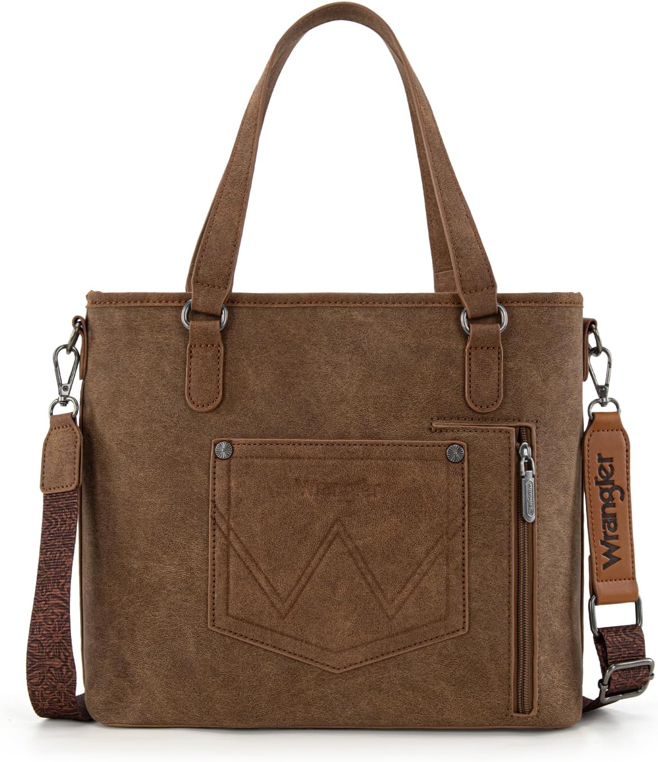 Montana West X Wrangler Tote Bag for Women Western Purses with Detachable Strap Medium Satchel Handbags | with Crossbody Strap - Image 5