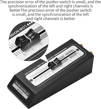 Phono Preamp, Mini Passive Volume Adjuster Volume Adjustment Device No External Power Supply for All Types of Playback Devices and External Active Speakers