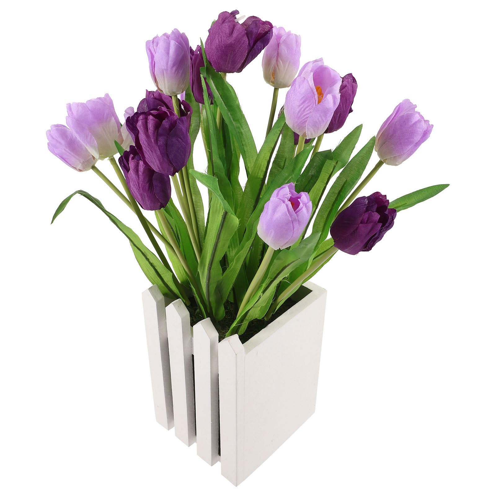 TOPBATHY Flores Artificiales de Tulipán Decorativas para Mesa y Jarrón