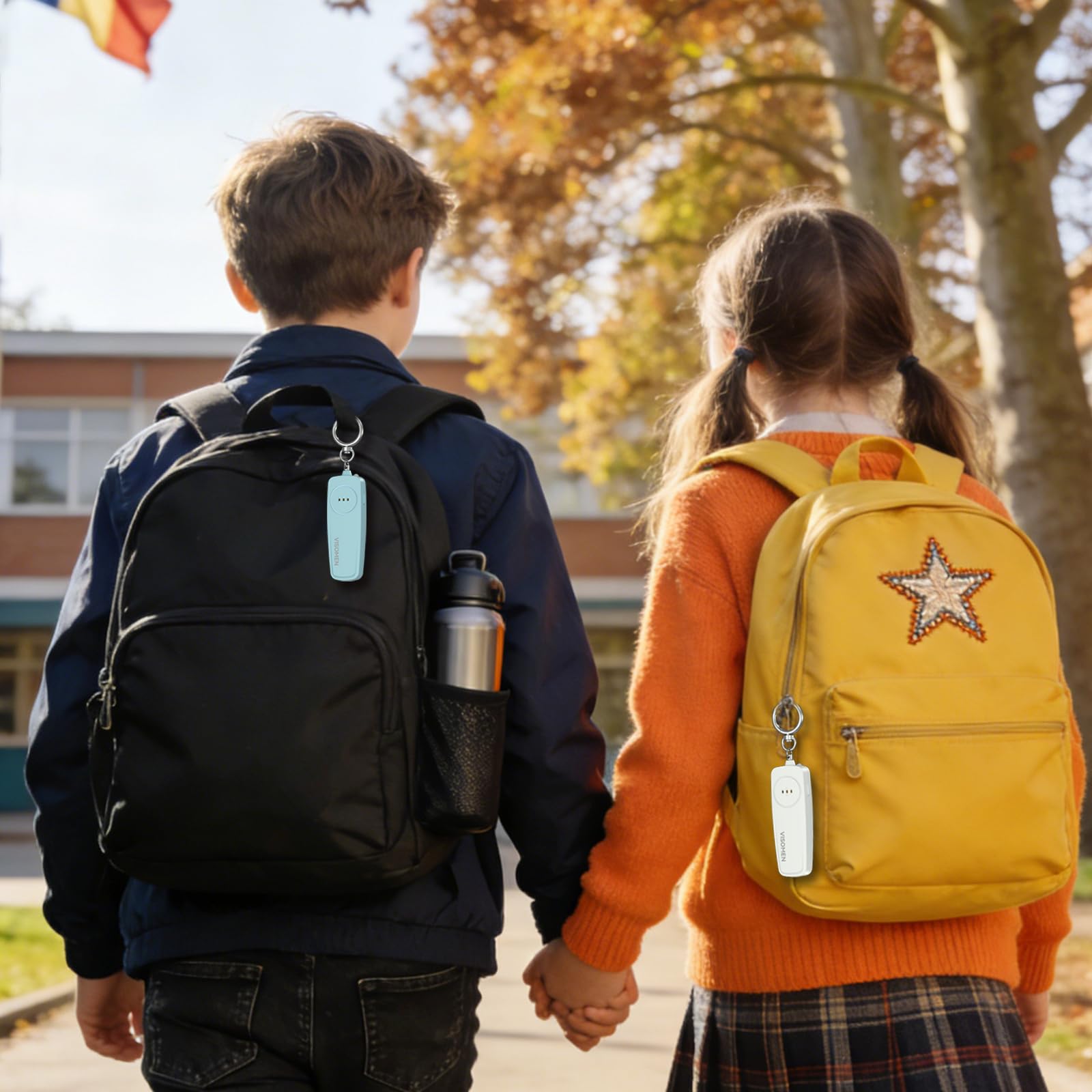 Llavero de alarma de seguridad personal, sirena fuerte con luz LED intermitente, dispositivo de seguridad de emergencia portátil, regalos para mujeres, niños, regalos para ancianos, correr por