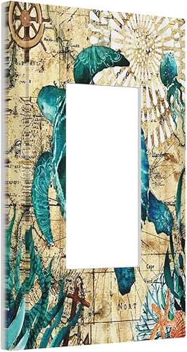 Vista 311 de Placa de pared con interruptor de luz de doble interruptor de pared para niños, diseño de dinosaurio, galaxia, espacio exterior, planeta, nebulosa