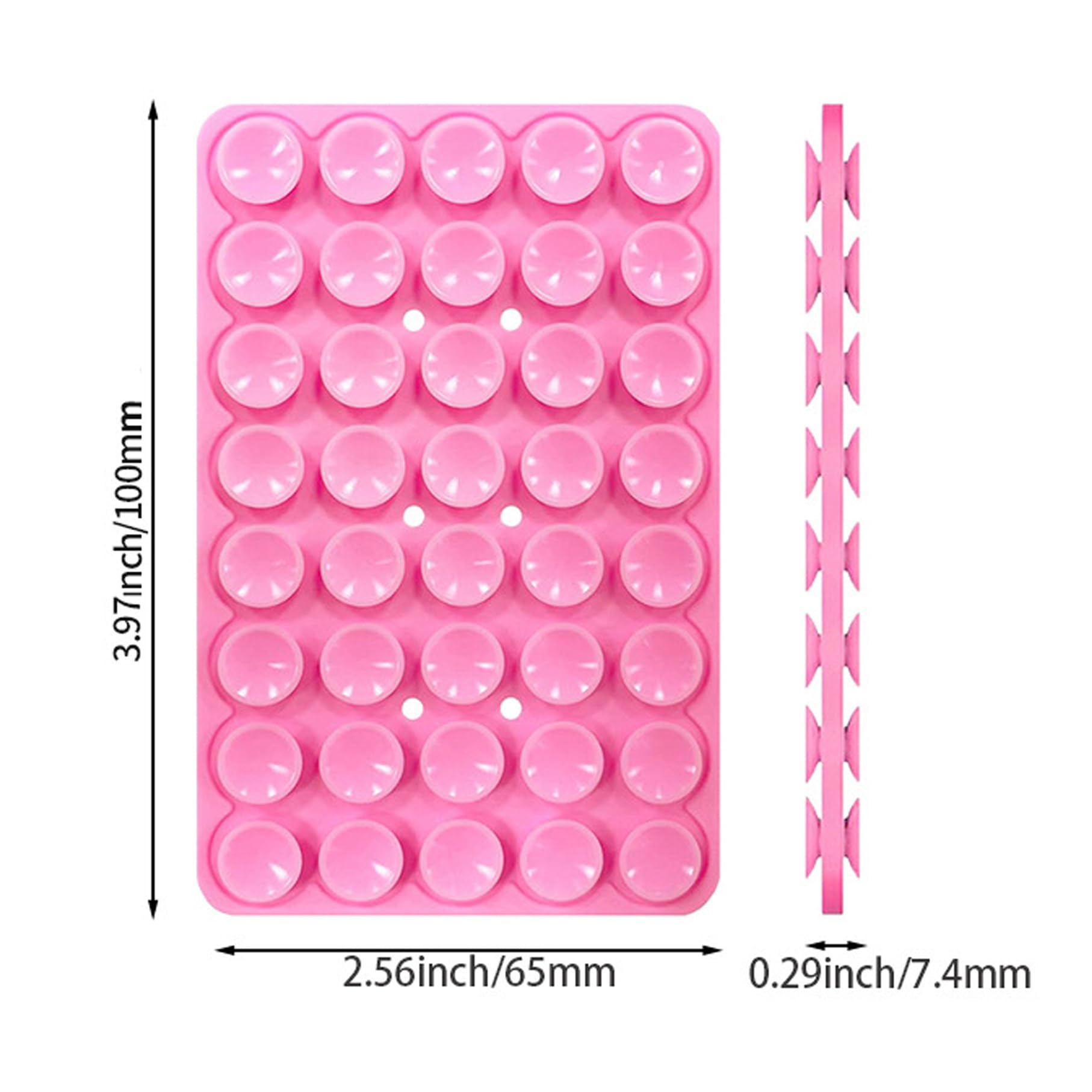 Paquete de 3 soportes de silicona de doble cara con ventosa para teléfono, agarre de silicona manos libres con mayor potencia de succión para selfies y videos, accesorios antideslizantes para
