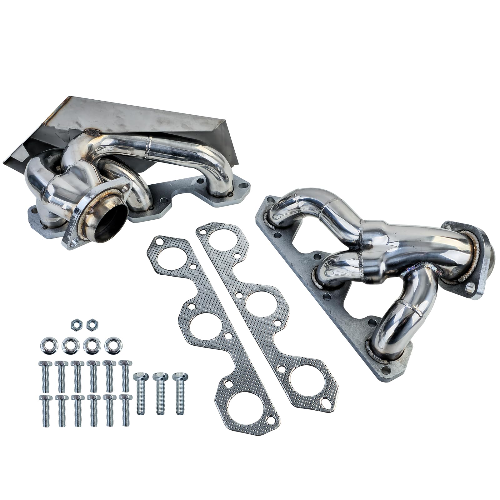 Edelstahl Fächerkrümmer Header poliert für Jeep Wrangler JK 2007-2011 3.8L