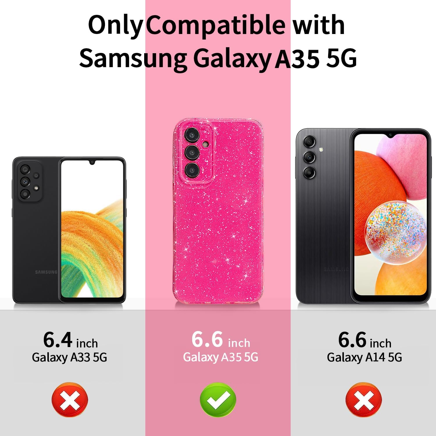 MINSCOSE Compatible with Samsung Galaxy A35 5G Case,Cute Bling Glitter Thin Slim Shockproof TPU Sparkly Cover for Women Girl for Galaxy A35 6.6 INCH-Yellow image 2