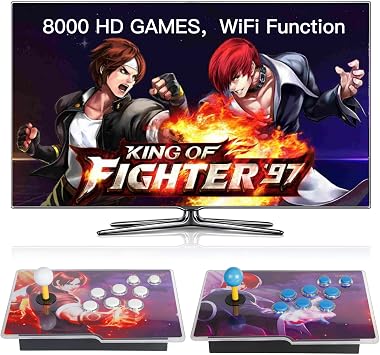 FVBADE Pandora Box Arcade Game Console WiFi Function to Add More Games Compatible PC & Projector & TV ,3D Games 4 Players Category Favorite List Save/Search/Hide/Pause