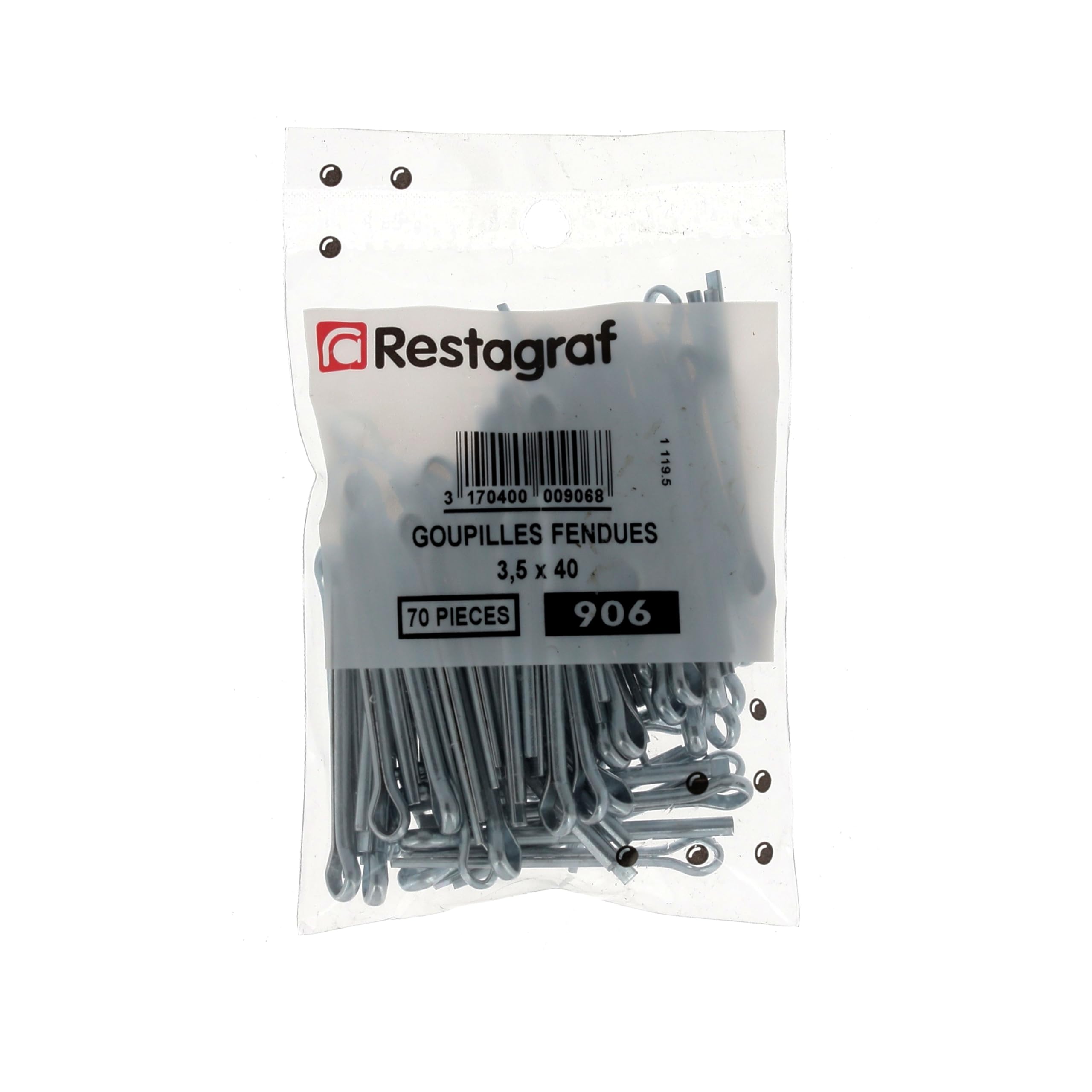 Restagraf 906 Split Pin, 3.5 mm x 40 mm, White, 3.5mm x 40mm - Image 2