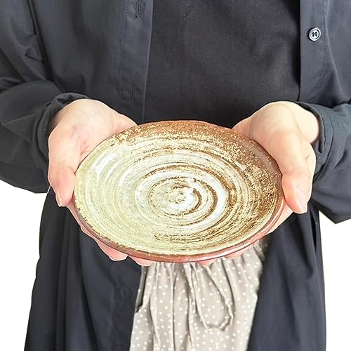 Miniatura 7 de Juego de 5 platos para servir de 5.9 pulgadas, cerámica de corte áspero, aptos para lavavajillas y microondas, estilo y color tradicional japonés,