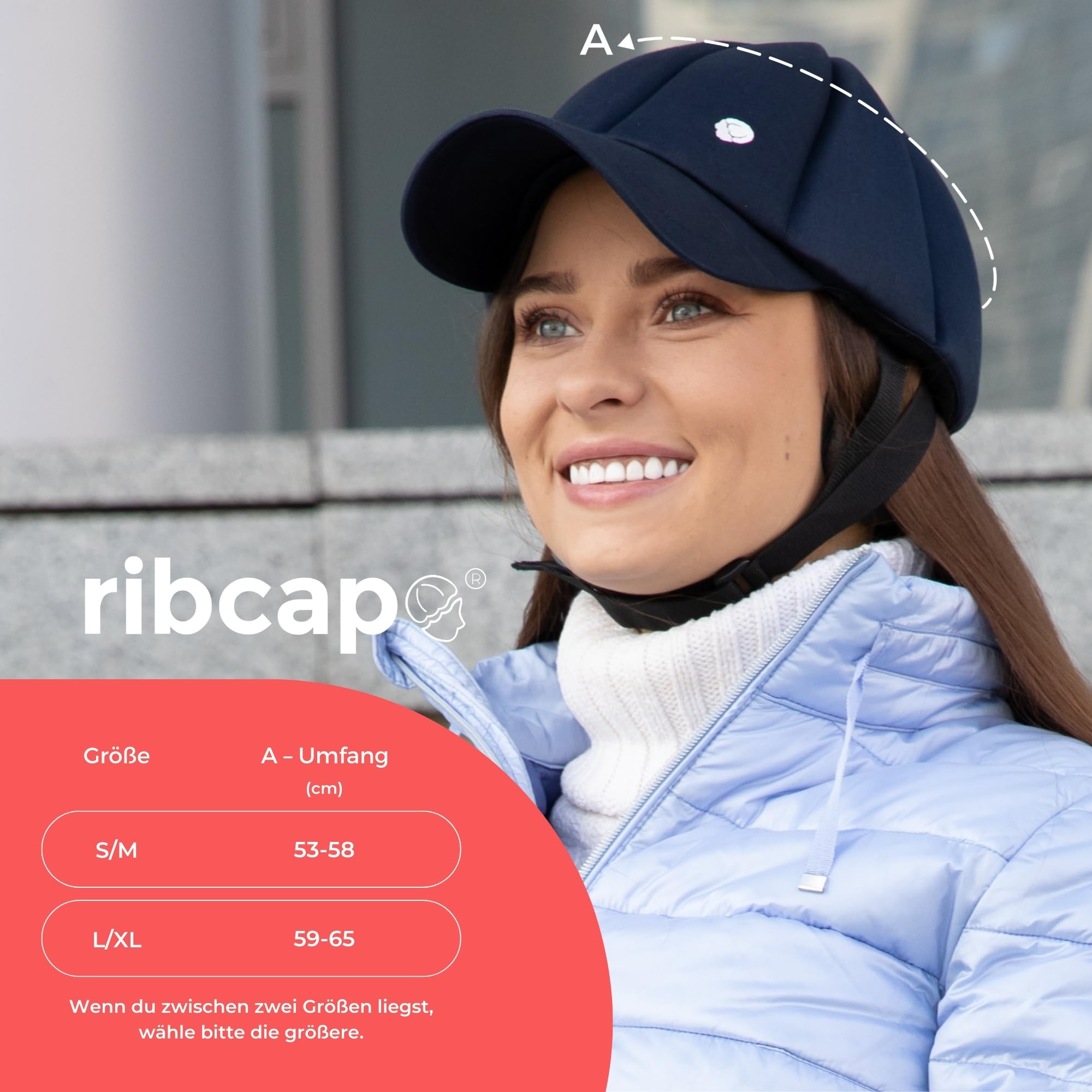 Ribcap Baseballmütze Medizinischer Schutzhelm – Sicherer und Stilvoller Kopfschutz für Sturzgefährdete | Marineblau | Ideal für Epilepsie, Erwachsene, Senioren und Aktivitäten