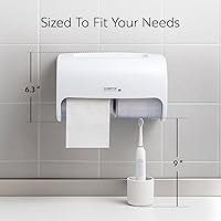 Vista 2 de Restaurantware Clean Tek Professional - Dispensador de papel higiénico comercial de 10.4 x 6.3 x 6.3 pulgadas, 1 dispensador de papel higiénico