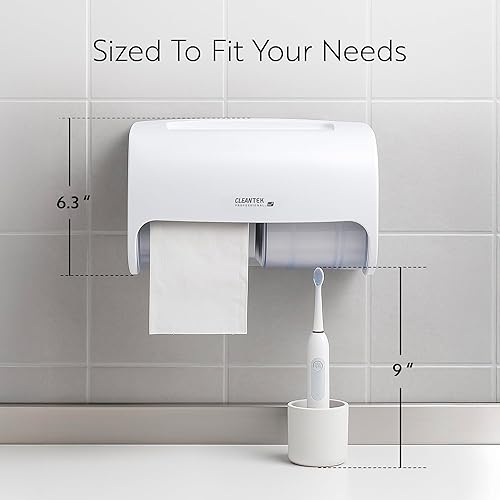 Miniatura 2 de Restaurantware Clean Tek Professional - Dispensador de papel higiénico comercial de 10.4 x 6.3 x 6.3 pulgadas, 1 dispensador de papel higiénico