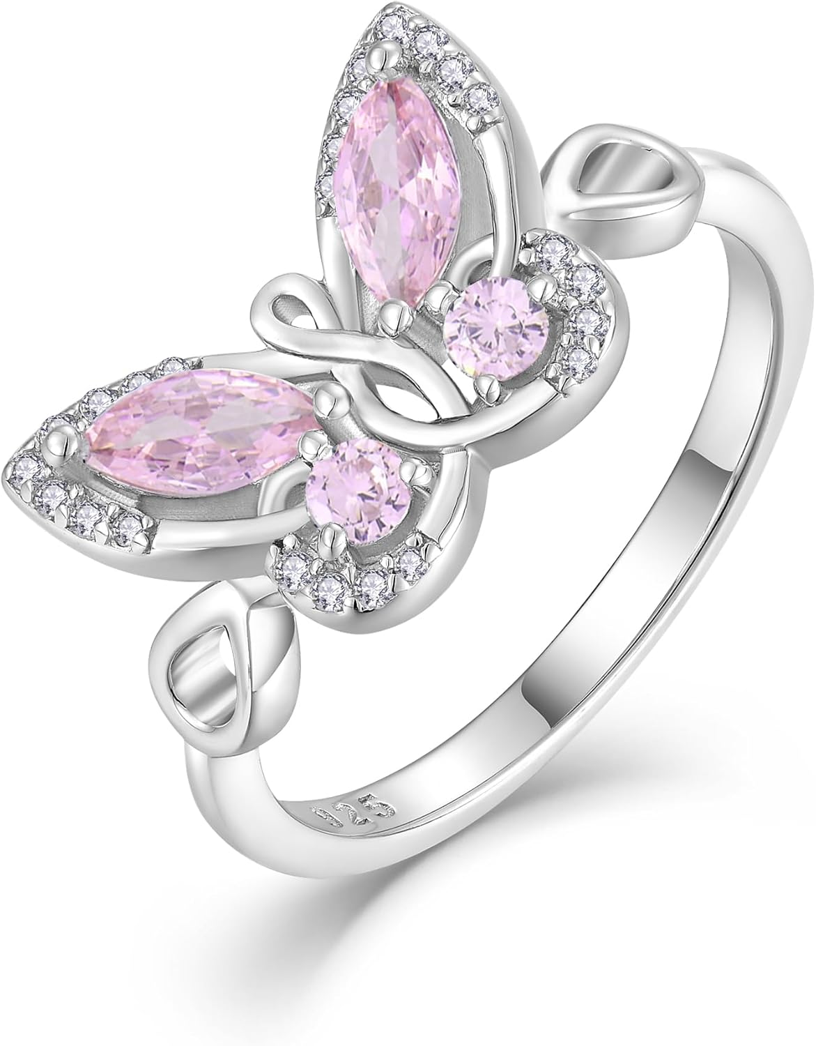 STARCHENIE Butterfly Ring for Women 925 Sterling Silver Butterfly Jewelry Rings Size 5-10