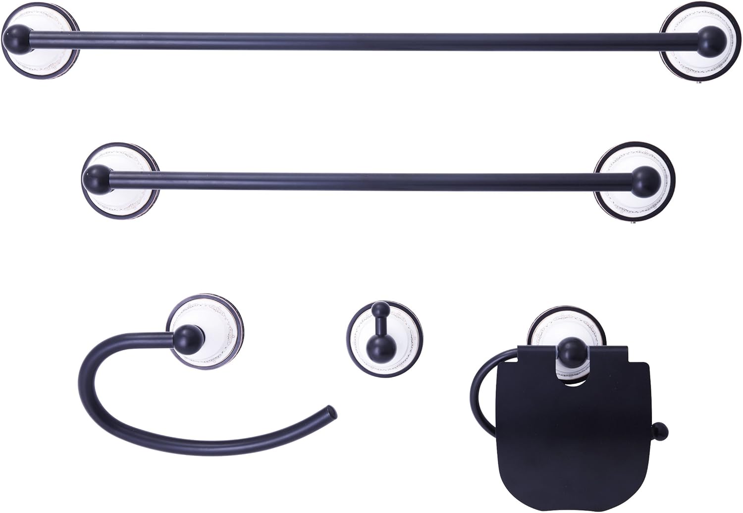 Free Shipping Offer Dyconn Faucet BAR5SET-ORB Arlington Series Victorian Bathroom Set, Oil Rubbed Bronze, 5 Piece