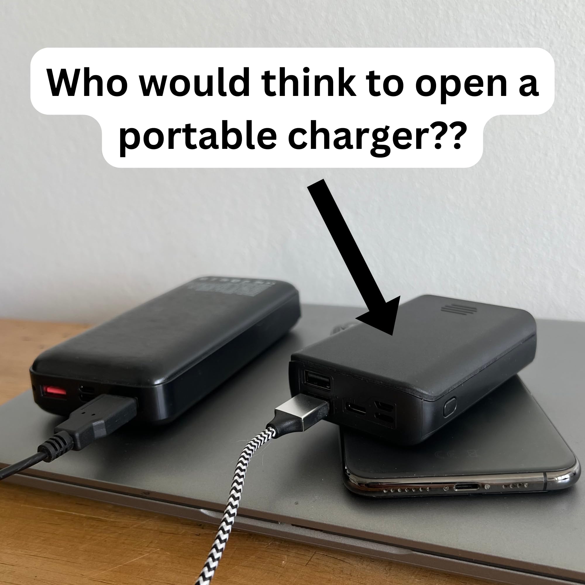 Portable Charger Hidden Compartment Diversion Safe (No Charging Function) Discreet Storage Secret Stash Device for Home Security Festivals - Image 3