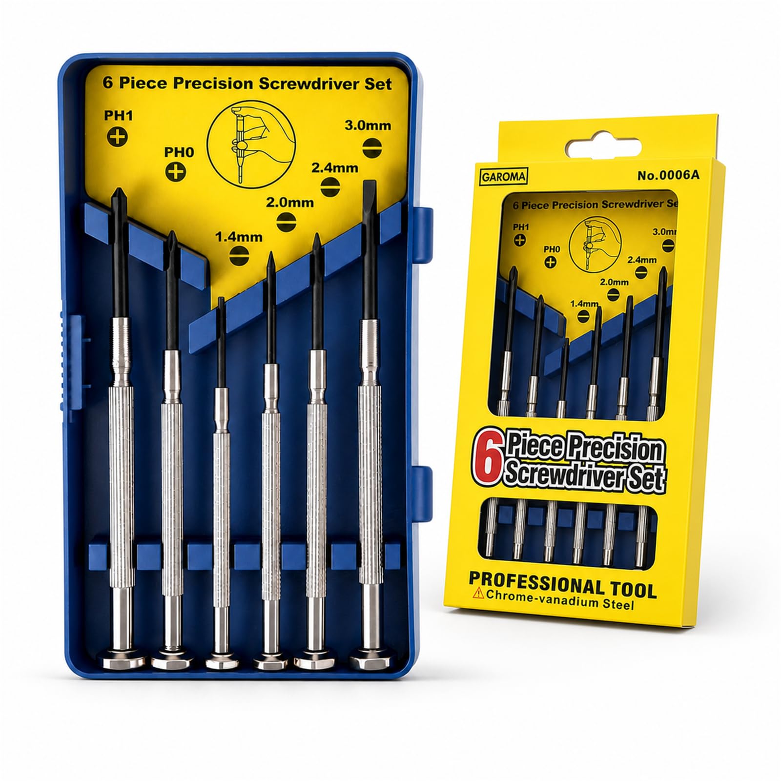 6-Piece Precision Screwdriver Set for Eyeglasses, Watches & Jewelry Repair