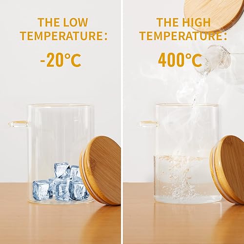 Miniatura 9 de Spreccio Tarros de vidrio con tapas y cucharas, juego de 6, tarros de vidrio herméticos grandes para especias de 22 onzas, perfectos para café, té,