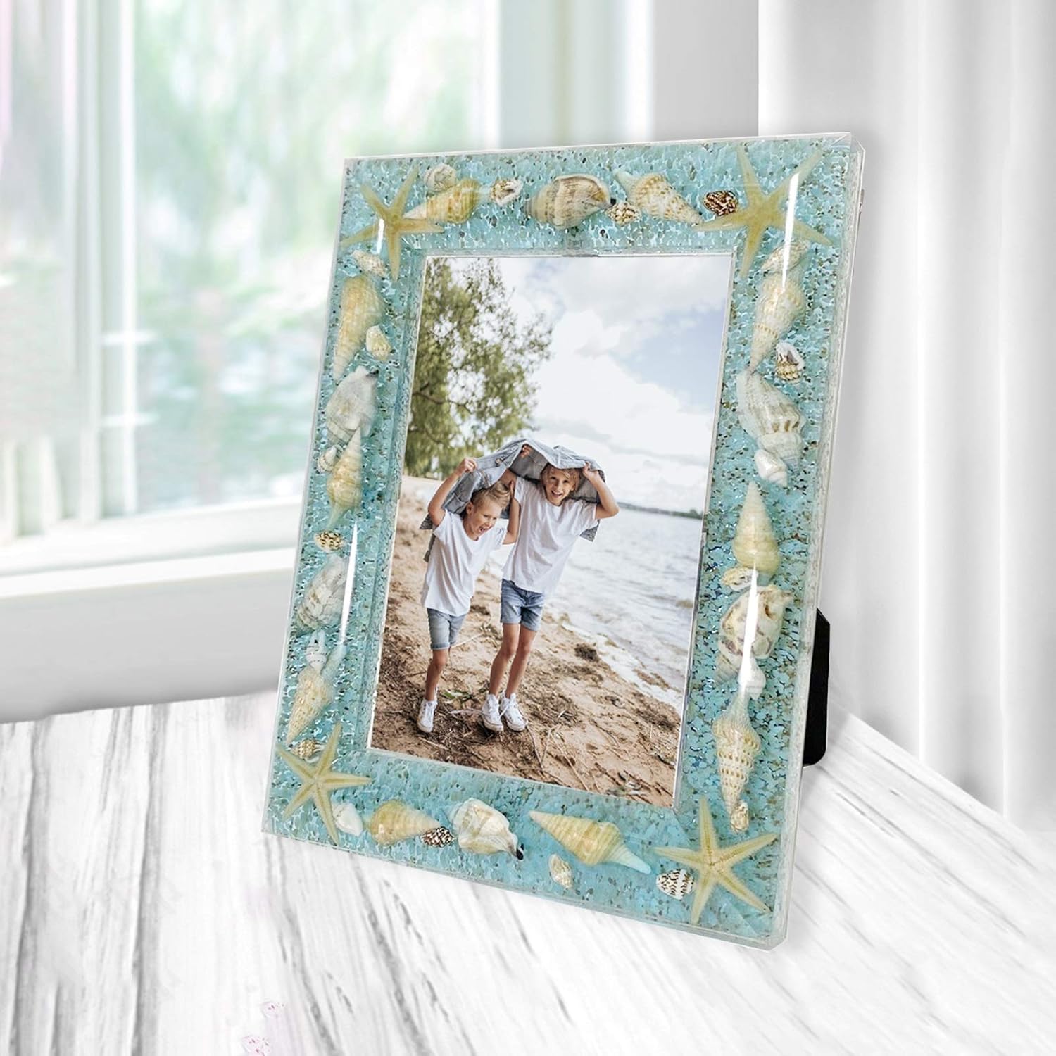5x7 Beach Ocean Memories Meets the Moment in these Perfect Backdrops! Life's a Beach Wall & Desktop Picture Frame