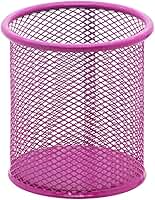 Porta Lápis e Caneta Aramado Redondo Rosa, BRW