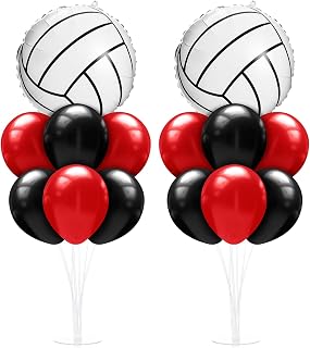 Sumind 2 Set Volleyball Table Centerpiece Balloon Stand Kit