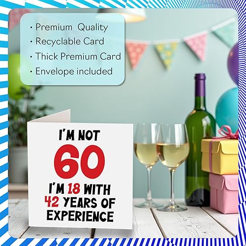 Vista 145 de Tarjeta de cumpleaños número 98 para mujeres y hombres – Not 98 I'm 18 With 80 Years Experience – Divertida tarjeta de cumpleaños noventa y ocho