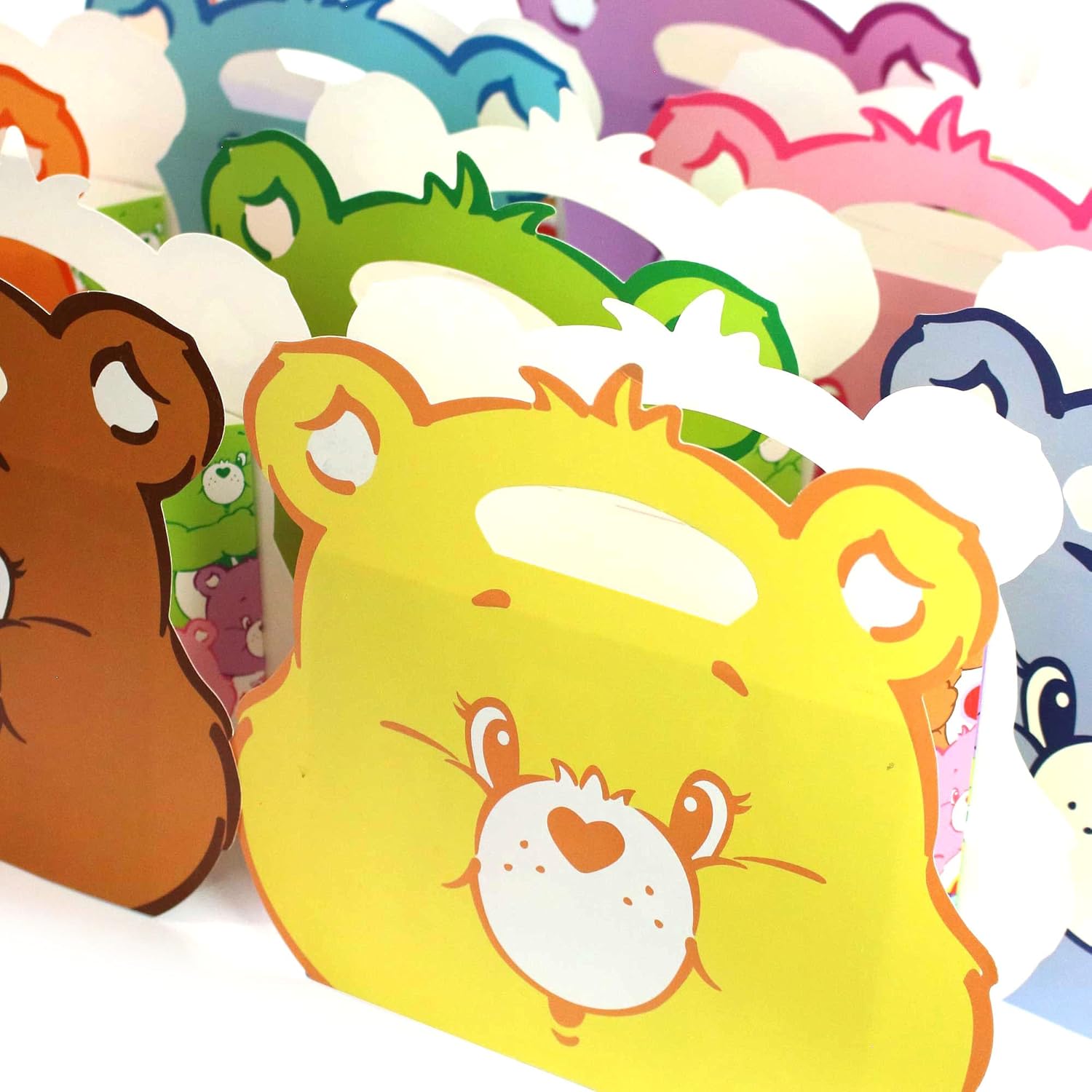 Care Bears Themed Party Favor Boxes (Set of 8)- Perfect for Birthdays, Baby Showers, Kids' Parties - Gift Boxes, Goody Bags, Treat Containers with Handles - Image 3