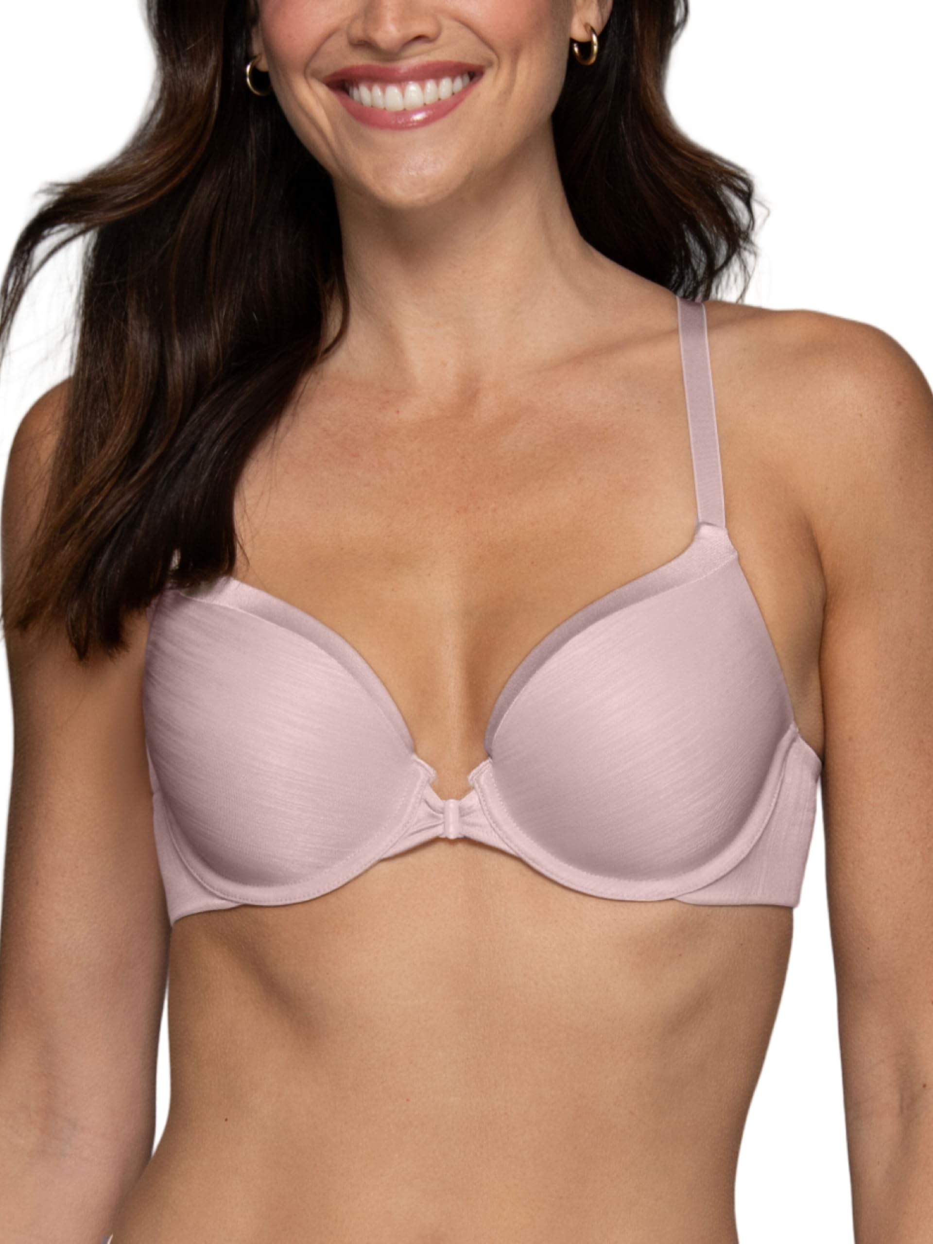 Vanity Fair Damen Illumination Frontverschluss, 3-Fach Wandelbare Heftklammern, Leicht Gefütterte Cups Bis Dd BH mit voller Abdeckung, Undurchsichtige, Quarz, 90B