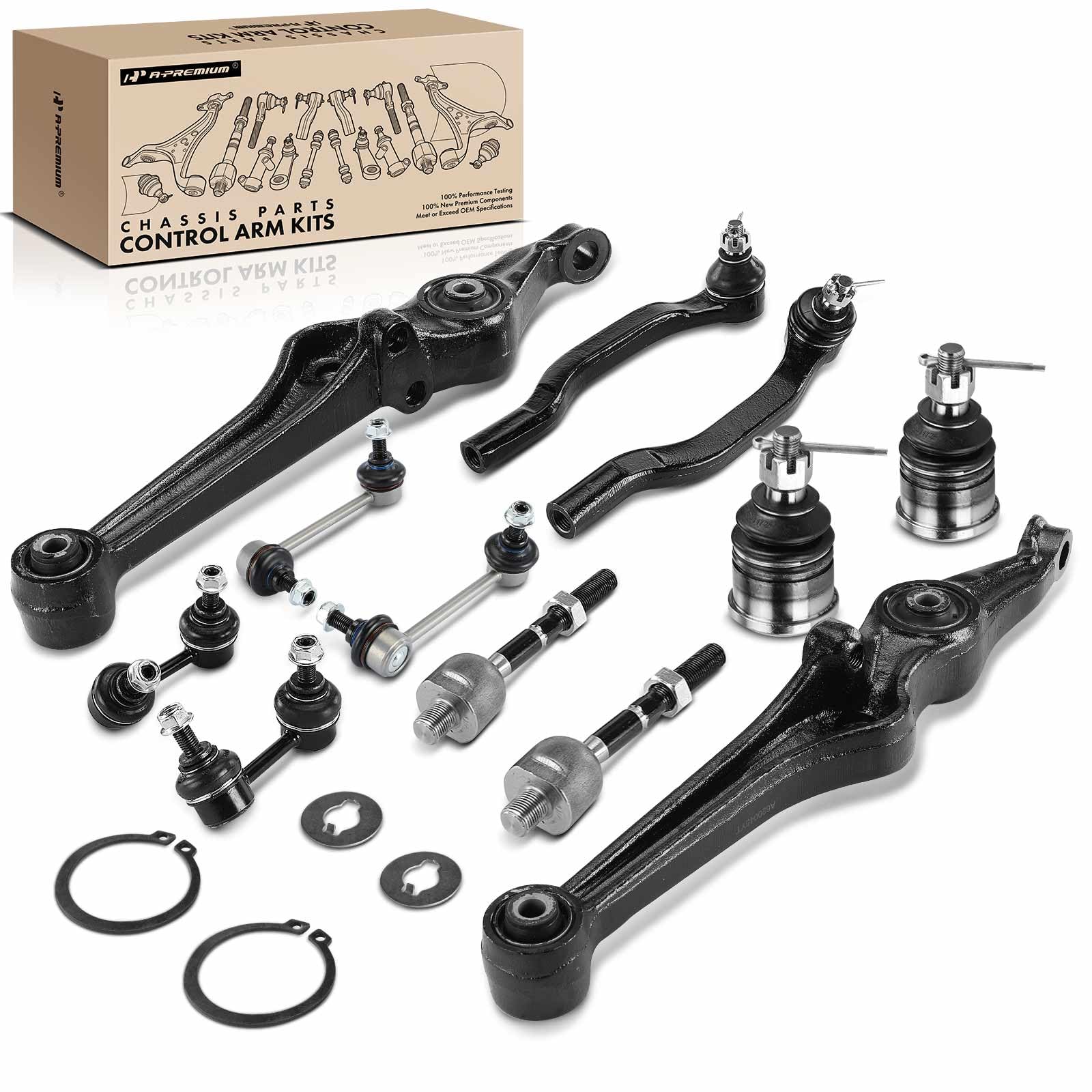 For 2011-2012 Ram 1500 12x Front Control Arm and Ball Joint Tie Rod End