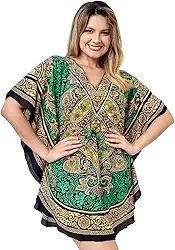 Bata Kaftan Indiana Longuete Saída De Praia Plus Size (Verde)