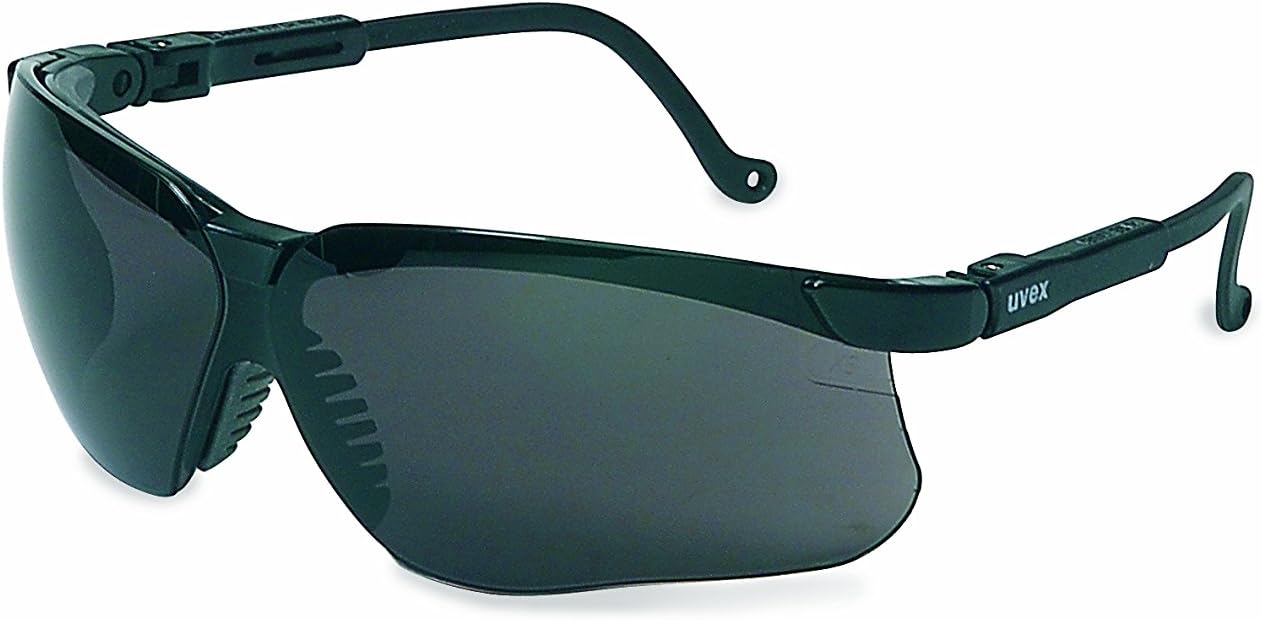 Uvex by Honeywell Genesis Safety Glasses with Uvextreme Anti-Fog Coating, Black Frame