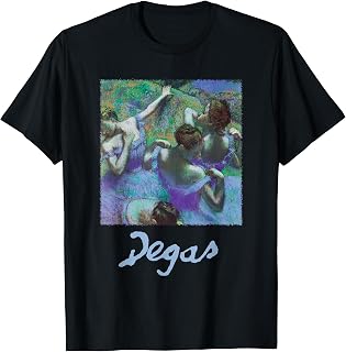 The Blue Dancers by Edgar Degas, Ballerina Ballet Fine Art T-Shirt