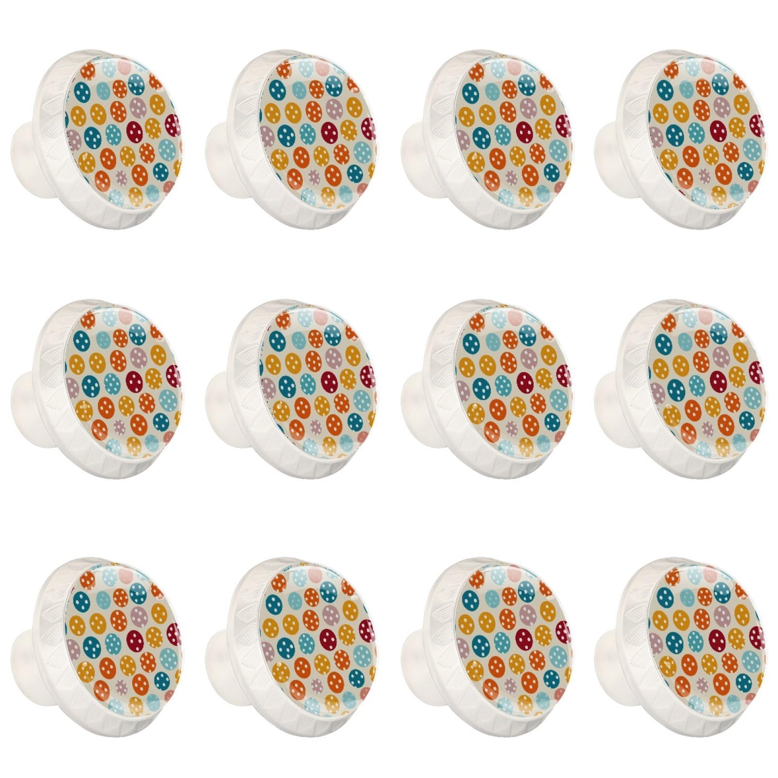 Bouton de tiroir en verre transparent multicolore pour poignée d'armoire