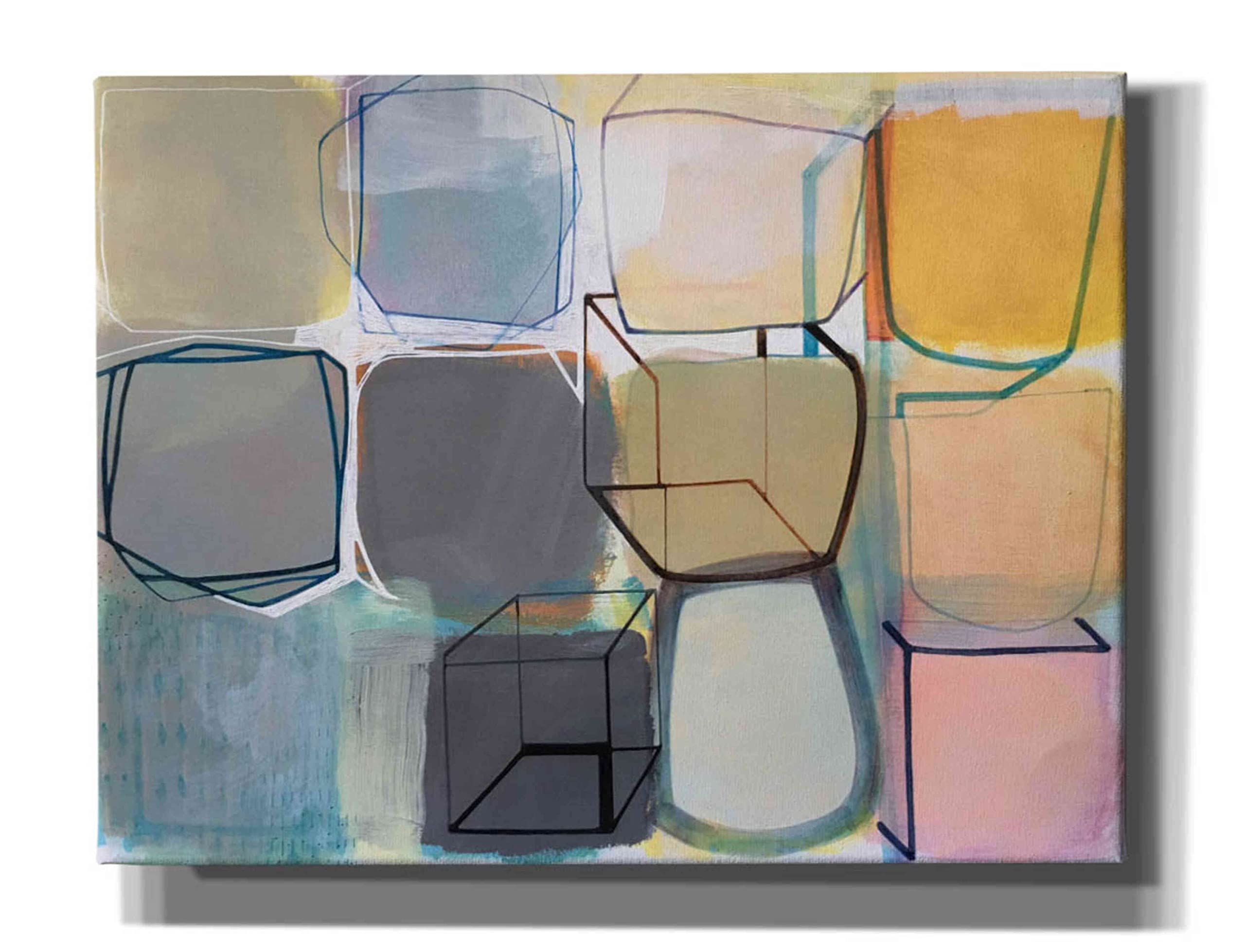 Epic Graffiti 'Paper Abstract 2' by Naomi Taitz Duffy, Giclee Canvas Wall Art, 34"x26"