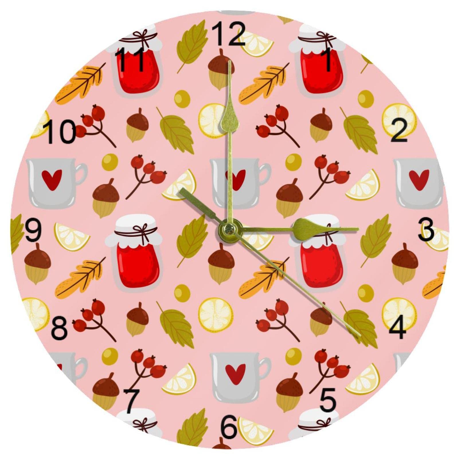 Horloge murale silencieuse Jam-01 design tricot élégant cadran rond 25 cm