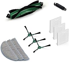 Accessories for iRobot Roomba Combo Essential, Combo 2 Essential, Roomba 105 Combo, 1 Main Brush, 3 Wipes, 3 HEPA Filters, 3 Side Brushes