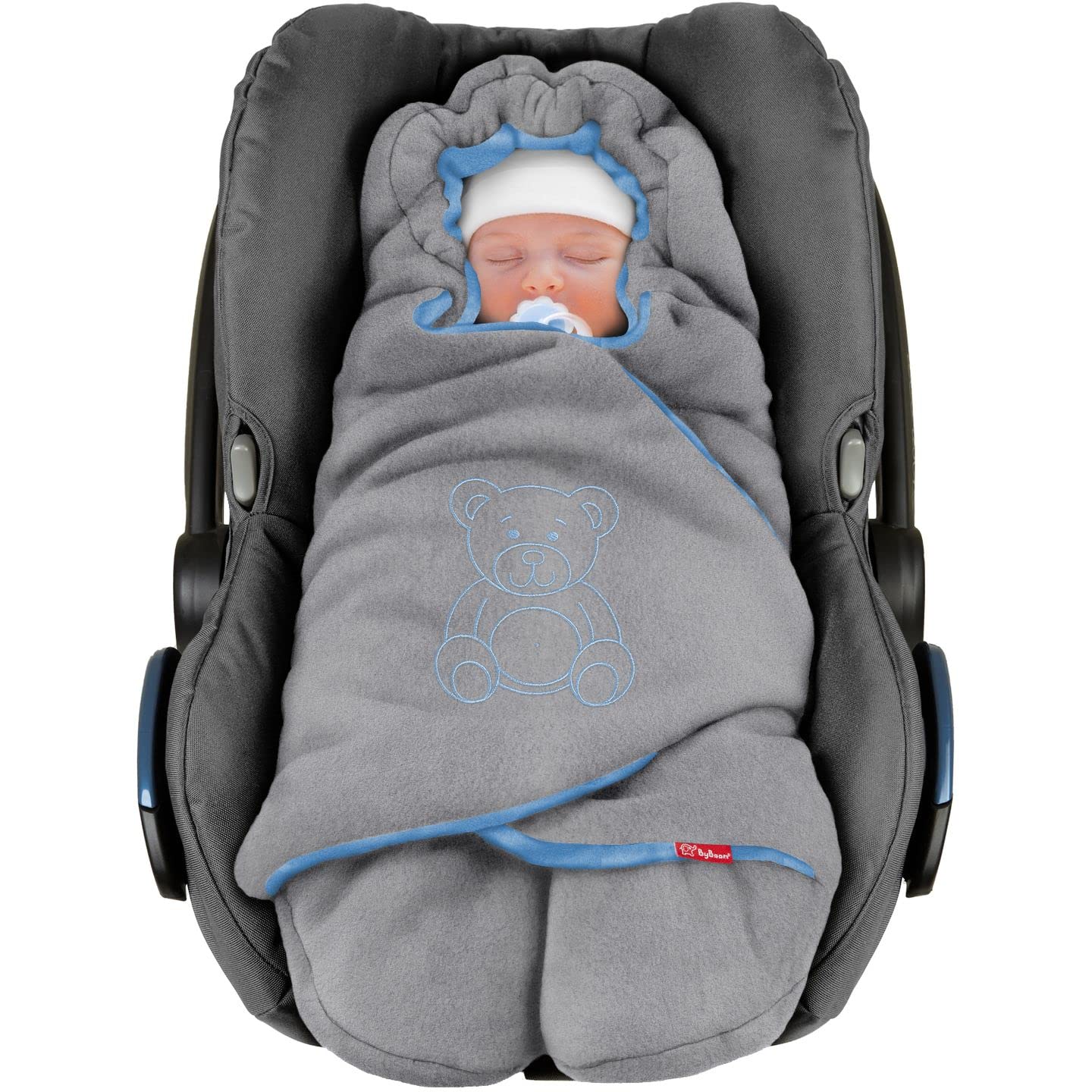 ByBoom, “l’originale con l’orsetto” - Coperta invernale universale per seggiolino dell’auto, per carrozzina, passeggino o lettino per bambini
