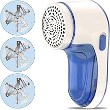 Fabric Shaver,Electric Lint Remover,USB Charging,Includes 3-Blades, Cleaning Brush, Case & Power Cord,The Sweater Shaver Pill Remover for Clothes & Furniture, Blue1