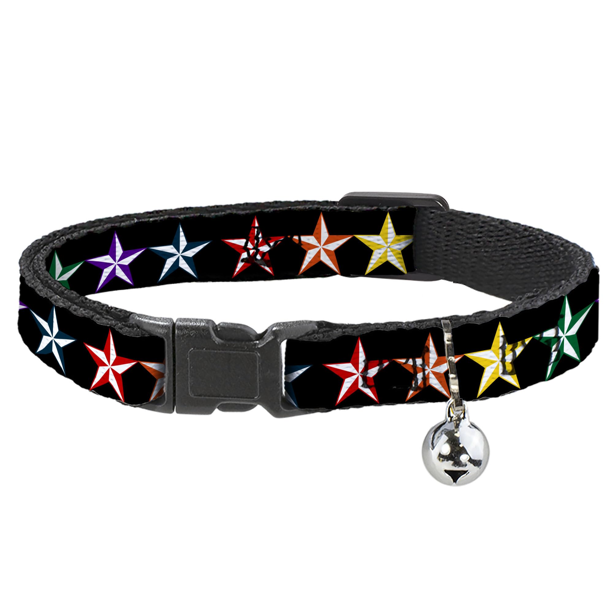 Collar para gato con cierre breakaway anticaídas de seguridad y ancho de 1.27 cm