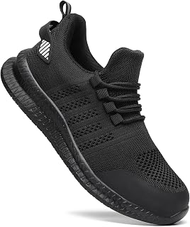 LUPWEE Steel Toe Shoes Men Women Lightweight Puncture Proof Slip Resistant Work Safety Sneakers