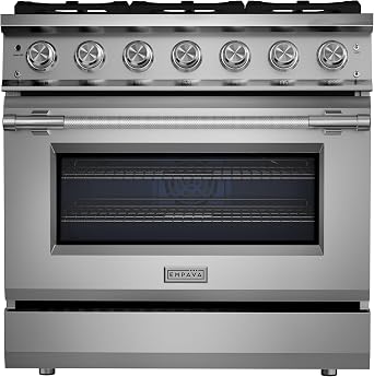 Empava PRO 36" Gas Range, 6-Burner Gas Stove with Convection Oven