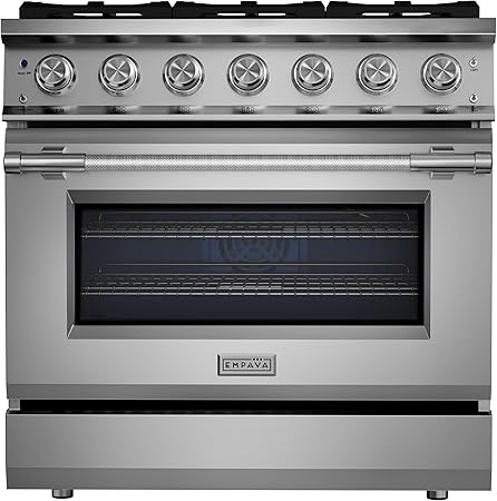 Empava 36 Inch Pro Gas Range with True Convection Oven,