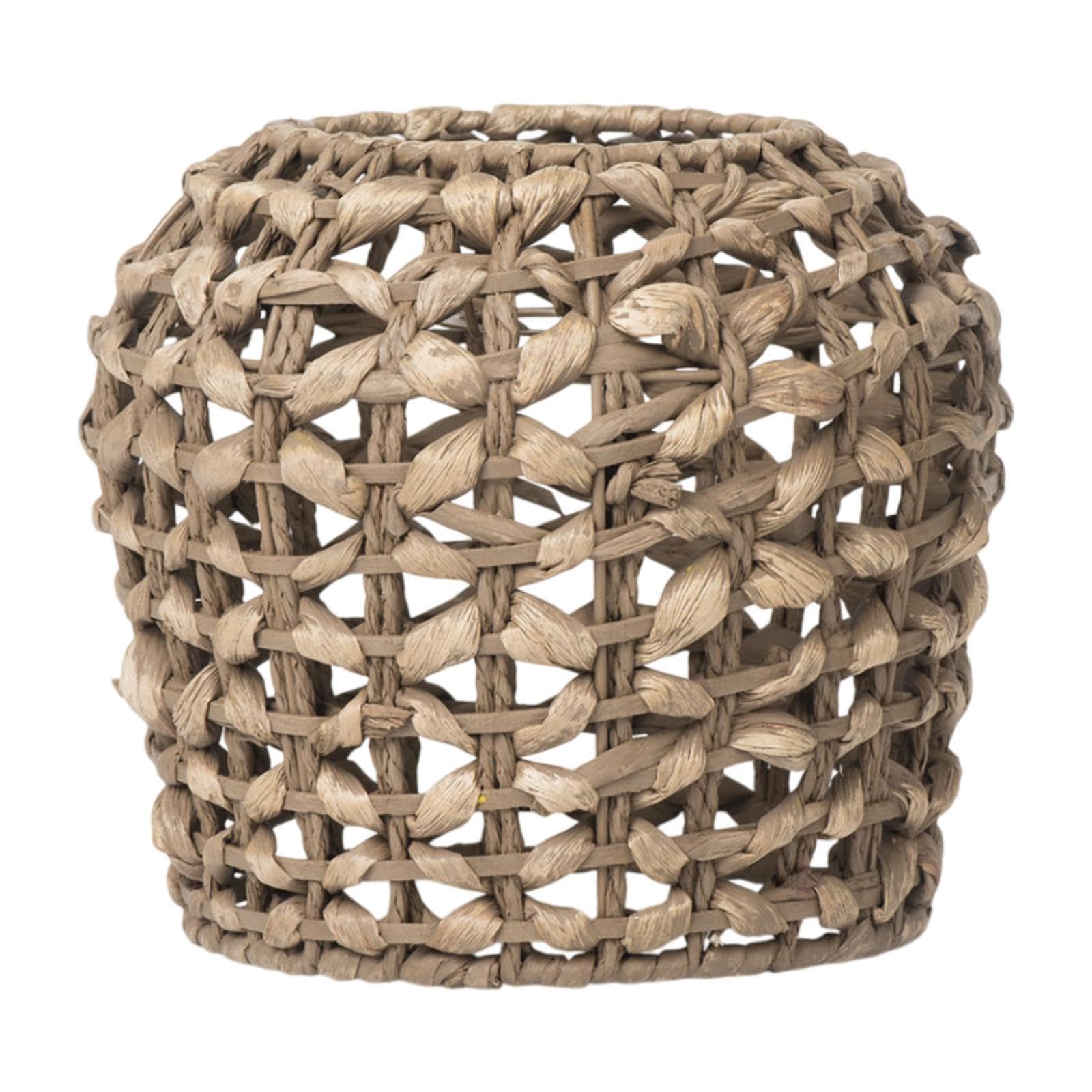 Lixsazse Yellow Handcraft Woven Lamp Shade Lantern Shaped Blends Function And Style Brightening Spaces Smooth And Deform Handcraft Woven Lamp Shade Chandelier, 25X22cm