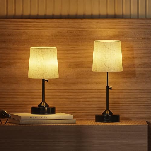 FANSANMY Candeeiro de mesa de cabeceira tátil, regulável em altura, regulável com 3 temperaturas de 
