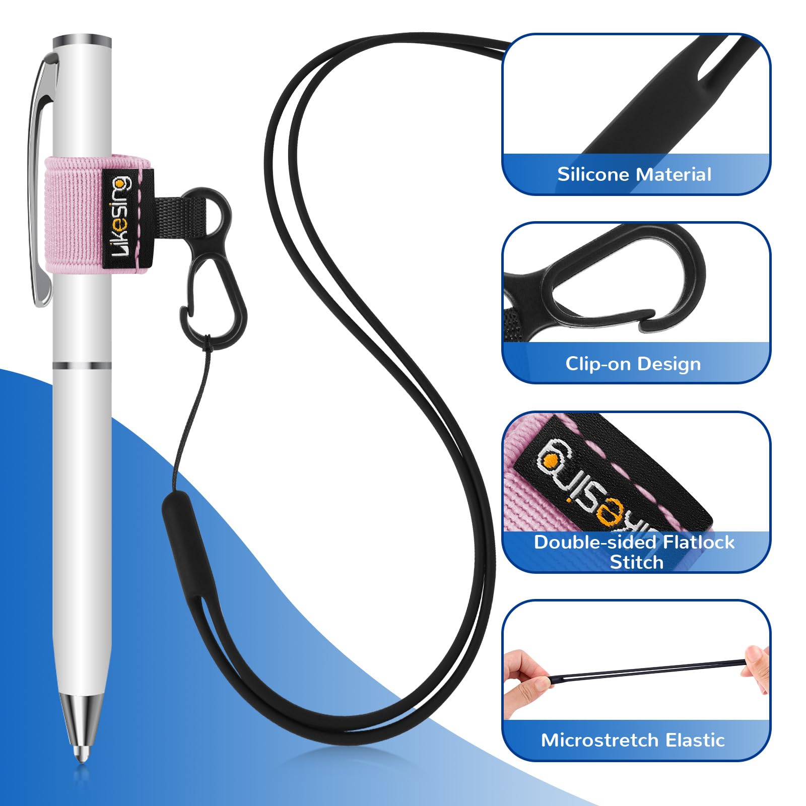 XILAOTOU 8-Pack Retractable Pencil Holders - Silicone Pen Grips For Woodworking & Crafts - View #10