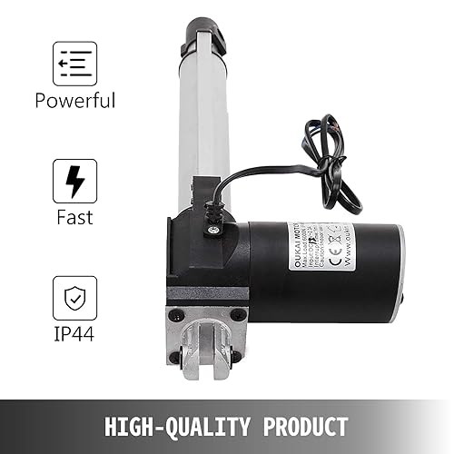 Miniatura 2 de VEVOR Actuadores eléctricos de carrera de 8 pulgadas DC 12 V con soporte de montaje Actuadores resistentes de 6000N1320LB para mesa reclinable TV,