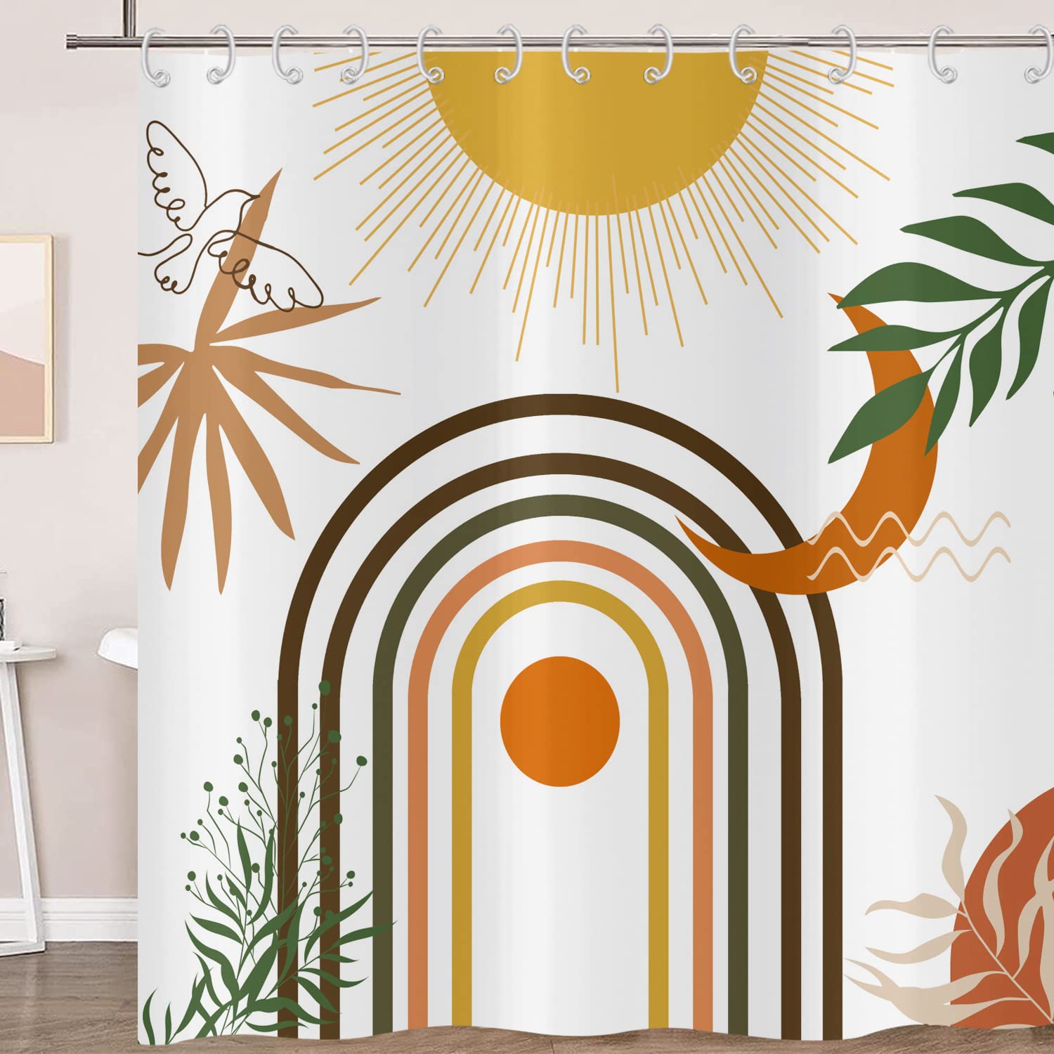 Hnmdmyi Boho Shower Curtain 180x180 - Image 2
