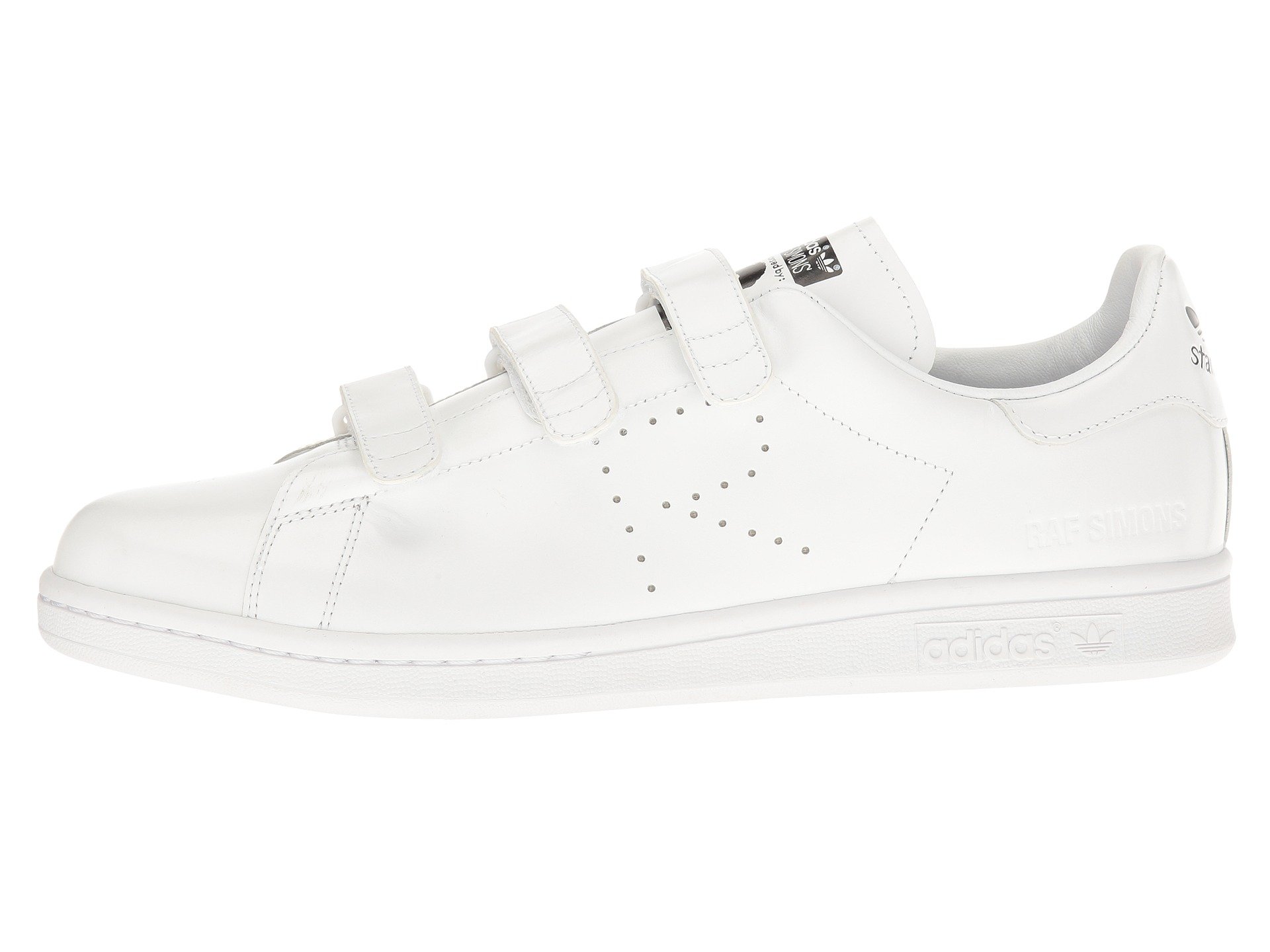 ADIDAS BY RAF SIMONS Stan Smith Grip-Tape Leather Sneakers in White-Silver | ModeSens
